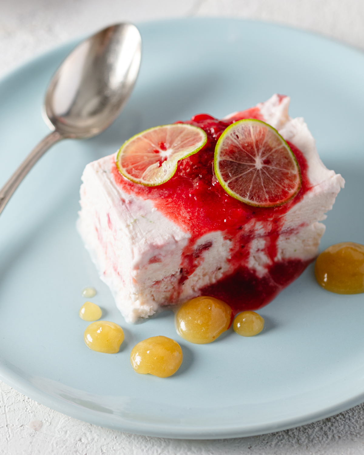 Strawberry Key Lime Semifreddo