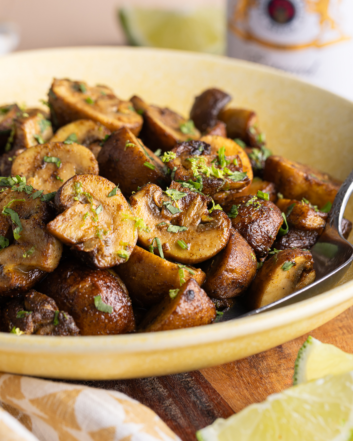 Air Fryer Curried Mushrooms