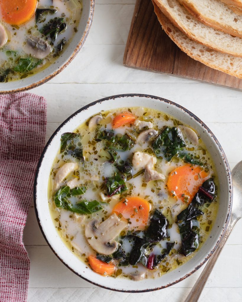 Herbed Chicken Vegetable Wild Rice Soup-image