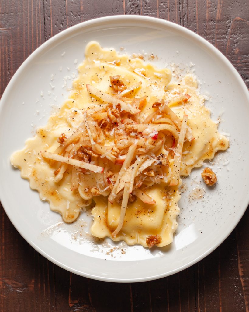 Brown Butter Ravioli with Apples