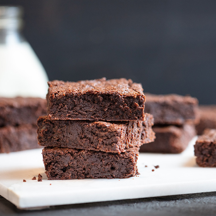 Fudgy Dark Chocolate Brownies