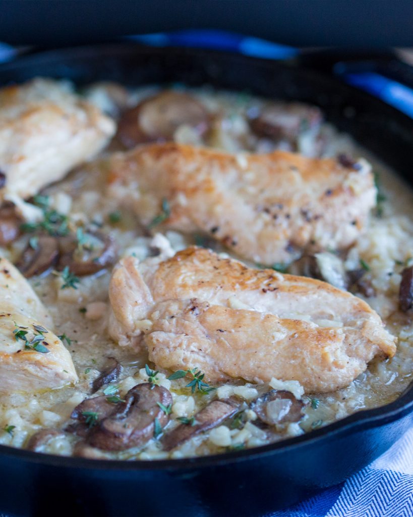 One Skillet Creamy Chicken & Mushroom Risotto - Lunds & Byerlys