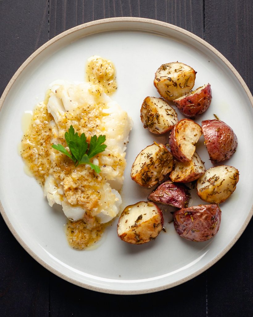 Cod with Lemon Butter Sauce
