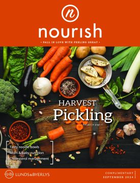 September 2024 Nourish magazine featuring "harvest pickling"