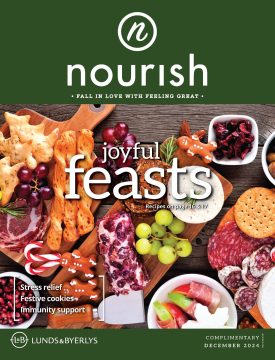 December 2024 Nourish magazine featuring "joyful feasts"