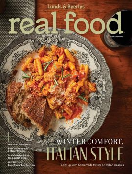 Winter 2025 issue of Real Food magazine featuring Italian food